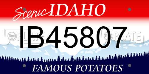 IB45807 Idaho License Plate