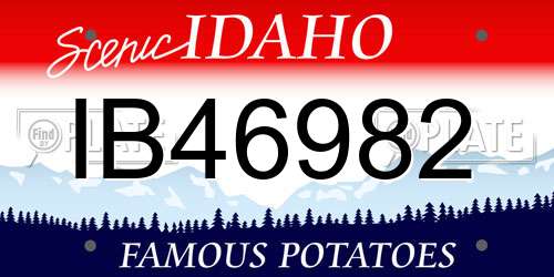 IB46982 Idaho License Plate