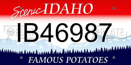 IB46987 Idaho License Plate
