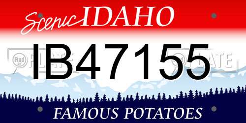 IB47155 Idaho License Plate