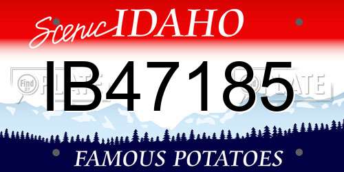 IB47185 Idaho License Plate