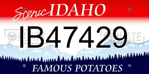 IB47429 Idaho License Plate