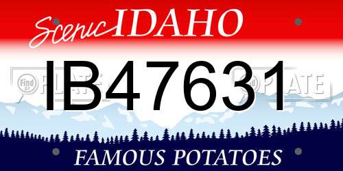 IB47631 Idaho License Plate