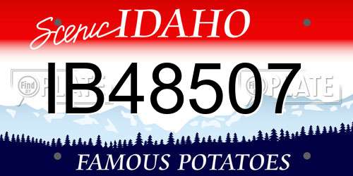 IB48507 Idaho License Plate