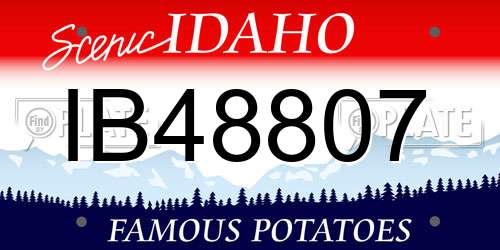 IB48807 Idaho License Plate