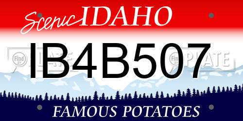 IB4B507 Idaho License Plate