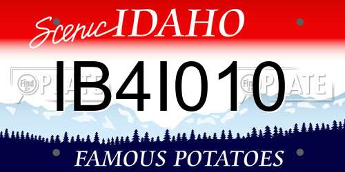 IB4I010 Idaho License Plate