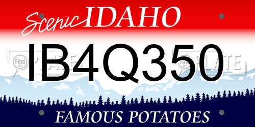 IB4Q350 Idaho License Plate