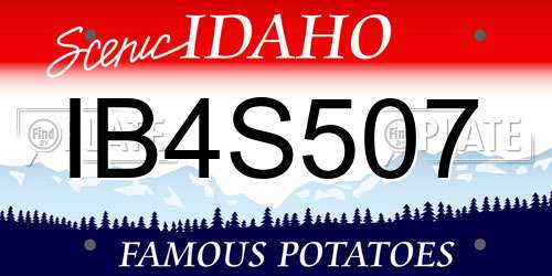 IB4S507 Idaho License Plate