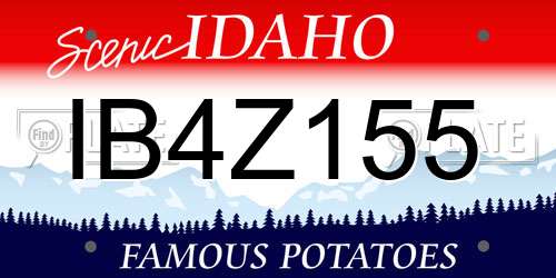 IB4Z155 Idaho License Plate
