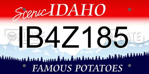 IB4Z185 Idaho License Plate