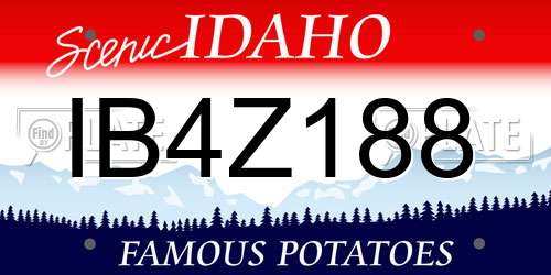 IB4Z188 Idaho License Plate