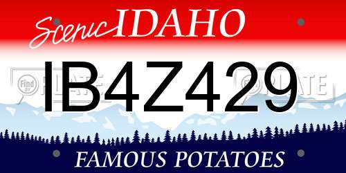IB4Z429 Idaho License Plate