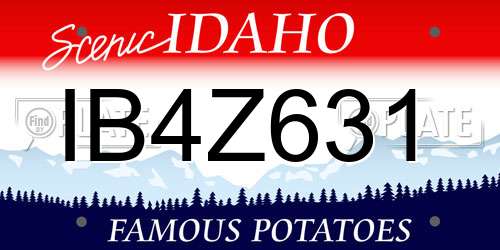 IB4Z631 Idaho License Plate