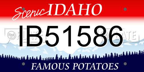 IB51586 Idaho License Plate