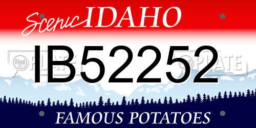 IB52252 Idaho License Plate
