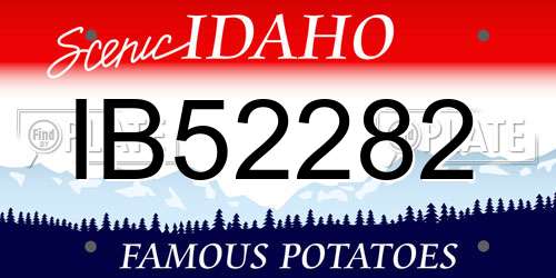 IB52282 Idaho License Plate