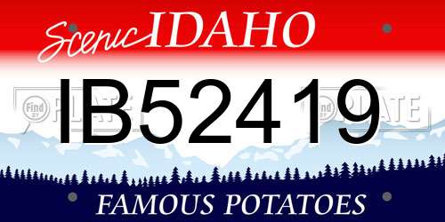 IB52419 Idaho License Plate