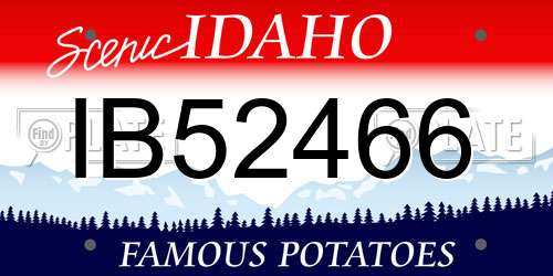 IB52466 Idaho License Plate