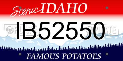 IB52550 Idaho License Plate
