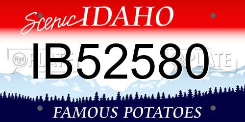 IB52580 Idaho License Plate