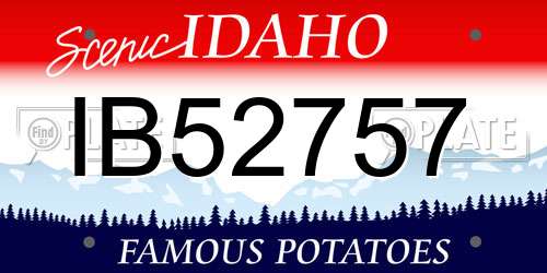 IB52757 Idaho License Plate