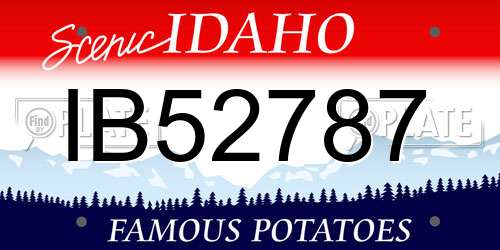 IB52787 Idaho License Plate