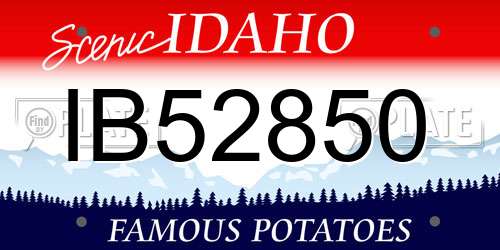 IB52850 Idaho License Plate