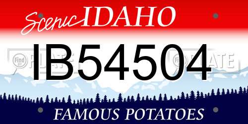 IB54504 Idaho License Plate