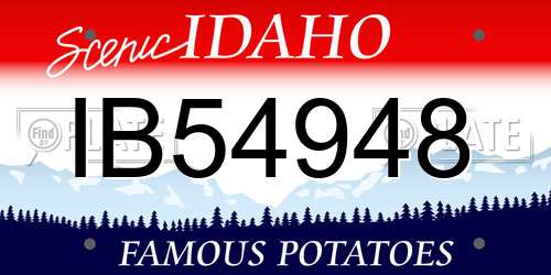IB54948 Idaho License Plate