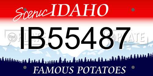 IB55487 Idaho License Plate