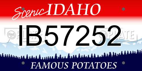 IB57252 Idaho License Plate