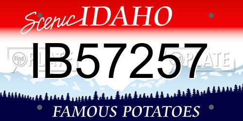 IB57257 Idaho License Plate