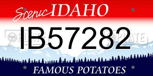 IB57282 Idaho License Plate