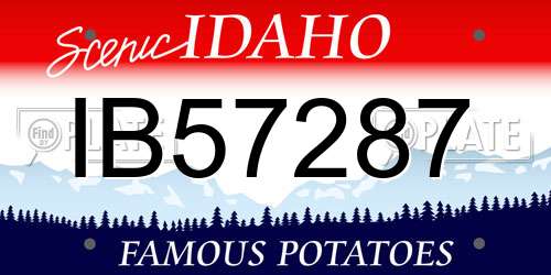 IB57287 Idaho License Plate
