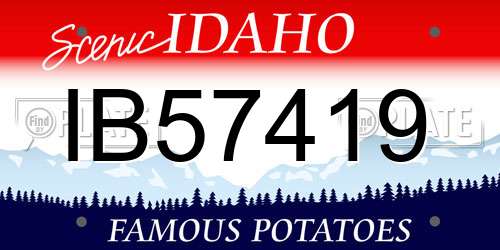 IB57419 Idaho License Plate