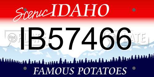 IB57466 Idaho License Plate