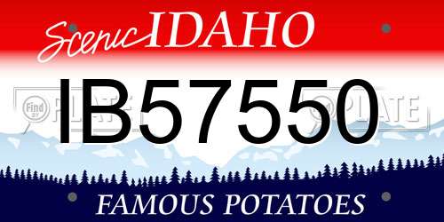 IB57550 Idaho License Plate