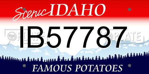 IB57787 Idaho License Plate