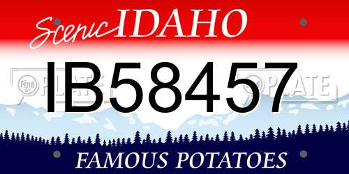 IB58457 Idaho License Plate