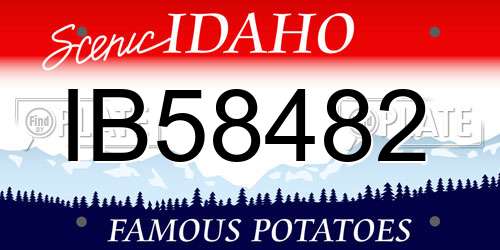 IB58482 Idaho License Plate