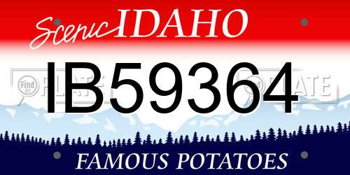 IB59364 Idaho License Plate