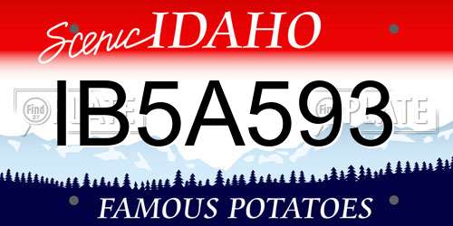 IB5A593 Idaho License Plate