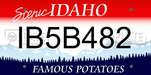 IB5B482 Idaho License Plate