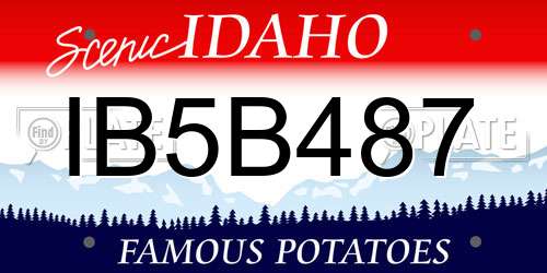 IB5B487 Idaho License Plate