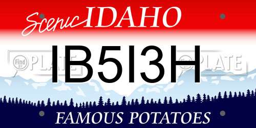 IB5I3H Idaho License Plate