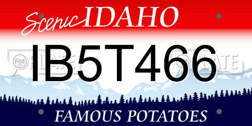 IB5T466 Idaho License Plate