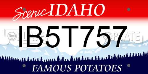 IB5T757 Idaho License Plate