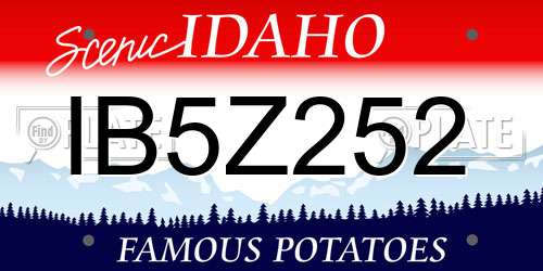 IB5Z252 Idaho License Plate