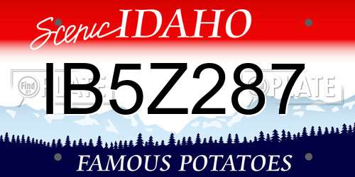IB5Z287 Idaho License Plate
